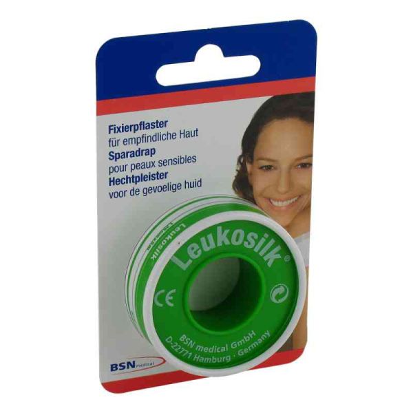 Leukosilk Blisterkarte 5 m x 1,25 cm (1 stk)
