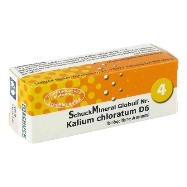Schuckmineral Globuli 4 Kalium chloratum D6 (7.5 g)