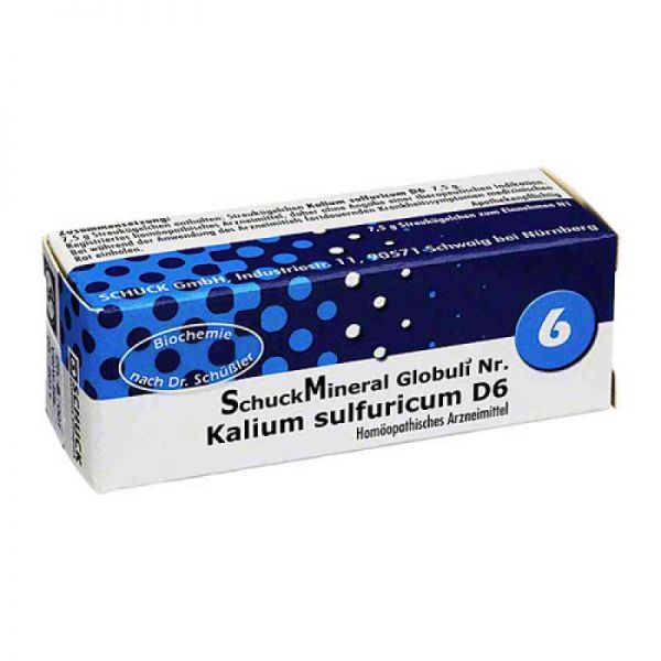 Schuckmineral Globuli 6 Kalium sulfuricum D6 (7.5 g)