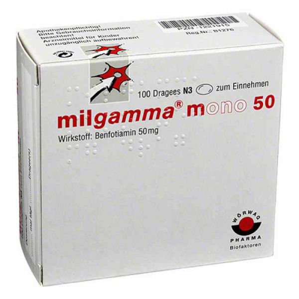 Milgamma mono 50 überzogene Tabletten (100 stk)