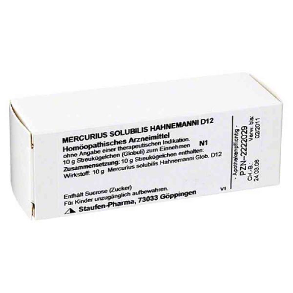 Mercurius Solub. D 12 Globuli Hahnemann (10 g)