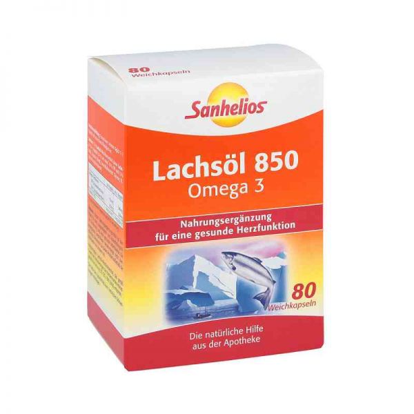 Sanhelios Lachsöl 850 Omega 3 Kapseln (80 stk)