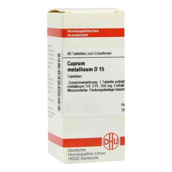 Cuprum Metallicum D 15 Tabletten (80 stk)