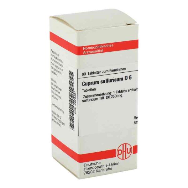 Cuprum Sulfuricum D 6 Tabletten (80 stk)