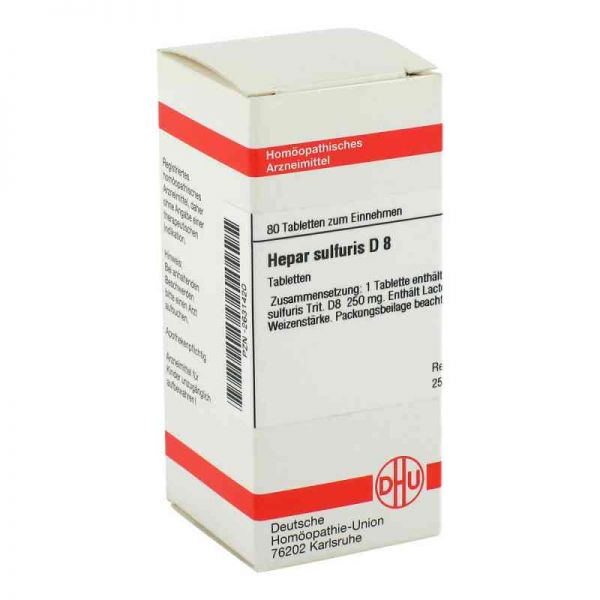 Hepar Sulfuris D 8 Tabletten (80 stk)