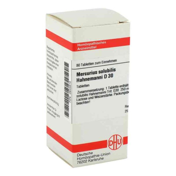 Mercurius Solub. D 30 Tabletten Hahnemann (80 stk)
