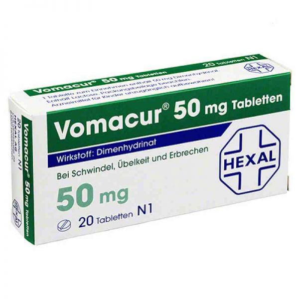 Vomacur 50mg (20 stk)