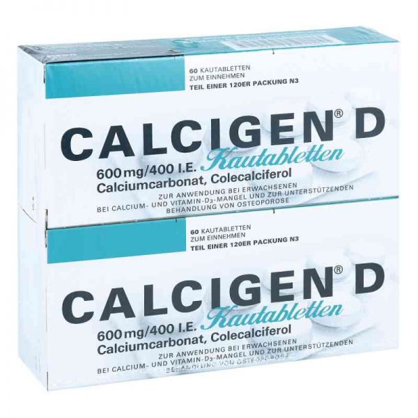 CALCIGEN D 600mg/400 I.E. (120 stk)