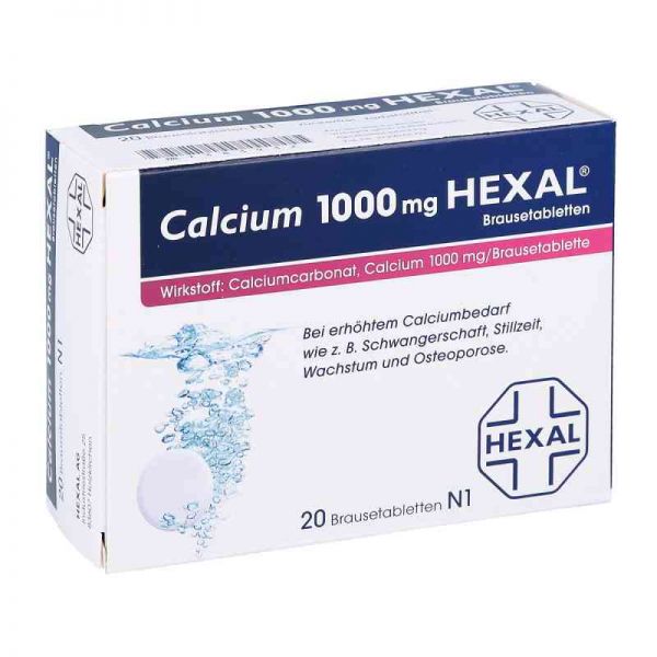 Calcium 1000mg HEXAL (20 stk)