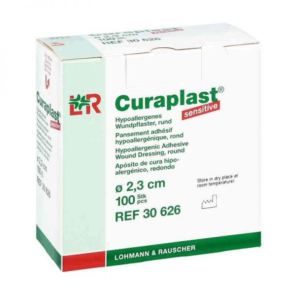 Curaplast Strips Sensitiv rund 2,3cm (100 stk)