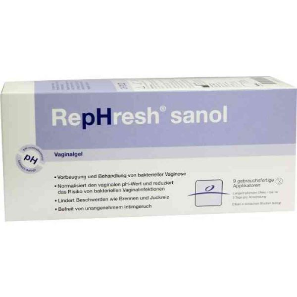 Rephresh sanol Vaginalgel vorgefül.Applikator. (9 stk)