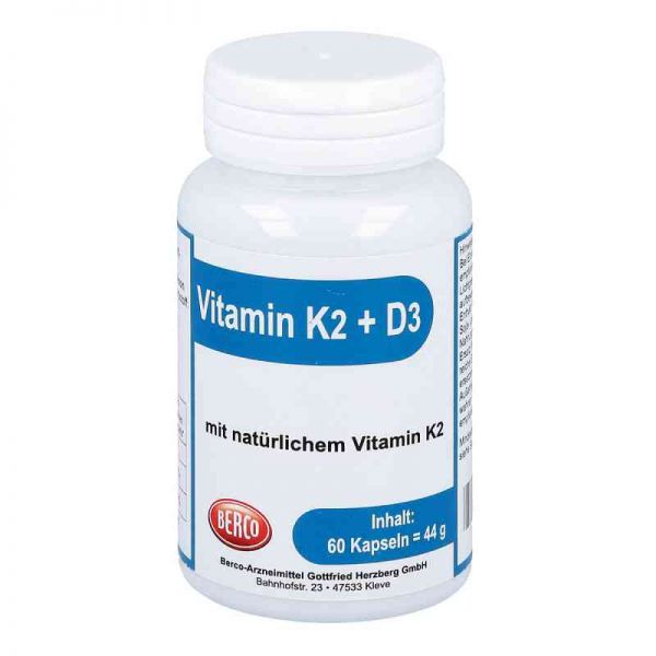 Vitamin K2+d3 Berco Kapseln (60 stk)