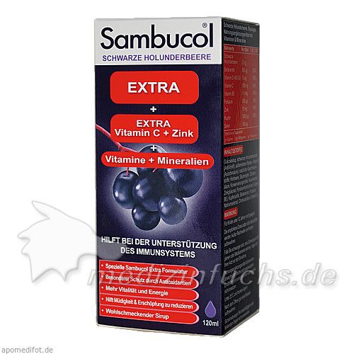 SAMBUCOL Extra mit Vitaminen & Mineralien Saft, 120 ML