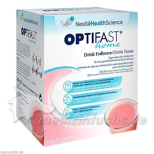 OPTIFAST home Drink Erdbeere, 8X53 G