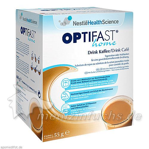 OPTIFAST home Drink Kaffee, 8X55 G