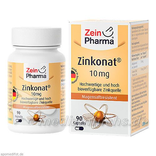 ZINKONAT Kapseln 10 mg Zinkgluconat, 90 ST