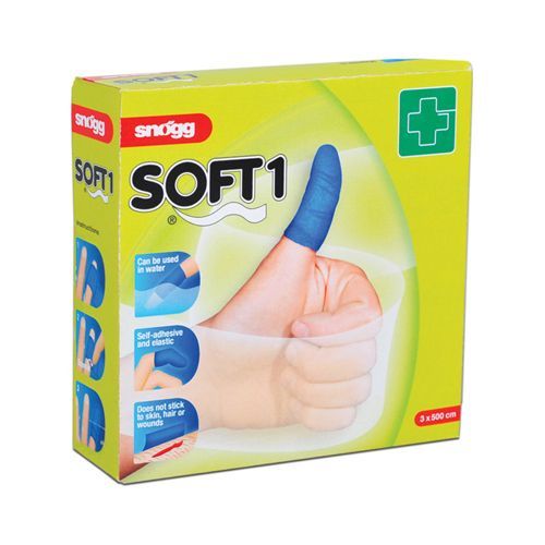Snögg Soft Pflaster 3cmx5m blau, 1 ST