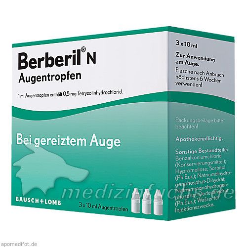 Berberil N Augentropfen, 3X10 ML