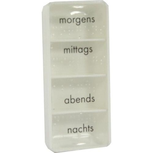 Tablettendose mo/mi/ab/na mit Blindenschrift, 1 ST