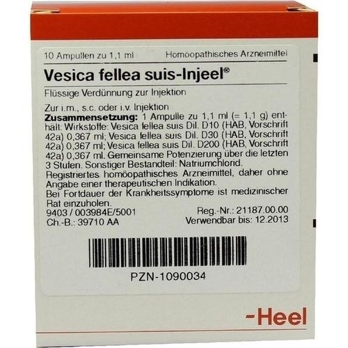 VESICA FELLAE suis Injeel Ampullen, 10 ST