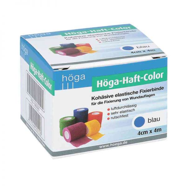 Höga Haft Color Fixierbinde 4 cmx4 m blau (1 stk)