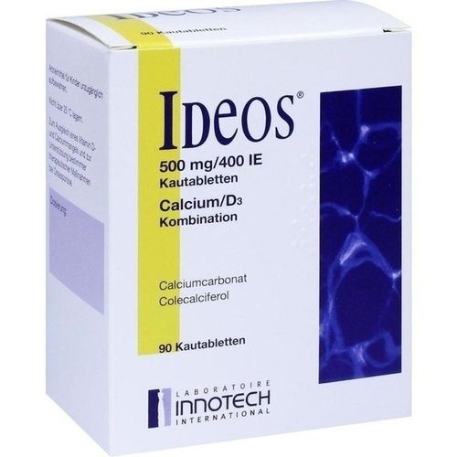 Ideos 500 mg/400 I.E. Kautabletten, 90 ST