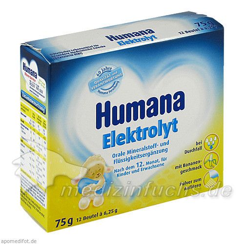 Humana Elektrolyt Banane Pulver, 75 G