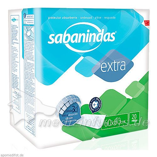 Sabanindas extra 60 x 60 cm Bettschutzeinlage, 6X20 ST