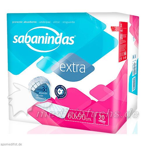 Sabanindas extra 60 x 90 cm Bettschutzeinlage, 20 ST