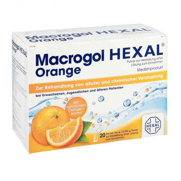 Macrogol Hexal Orange Plv.z.her.e.lsg.z.einn.btl. (20 stk)