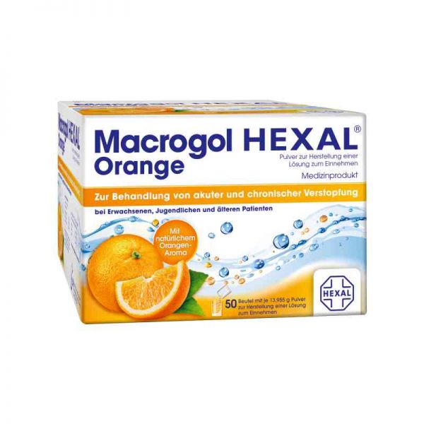 Macrogol Hexal Orange Plv.z.her.e.lsg.z.einn.btl. (50 stk)