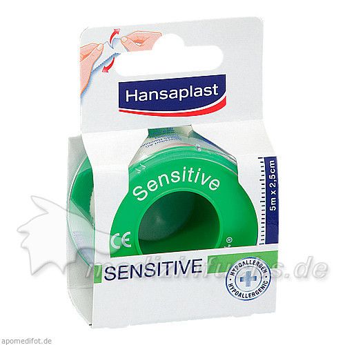 Hansaplast Fixierpflaster Sensitive 5mx2.5cm Schub, 1 ST