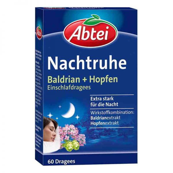 Abtei Nachtruhe Baldrian+hopfen Einschlafdragees (60 stk)
