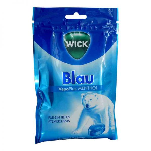Wick Blau Menthol Bonbons mit Zucker Beutel (72 g)