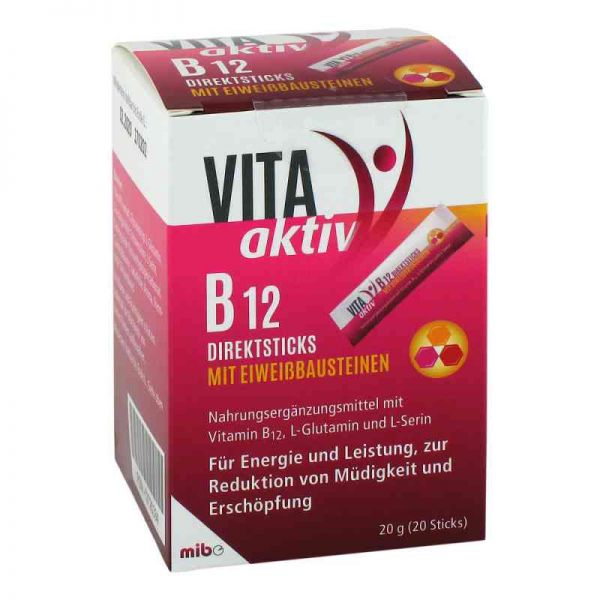 Vita Aktiv B12 Direktsticks mit Eiweissbausteinen (20 stk)