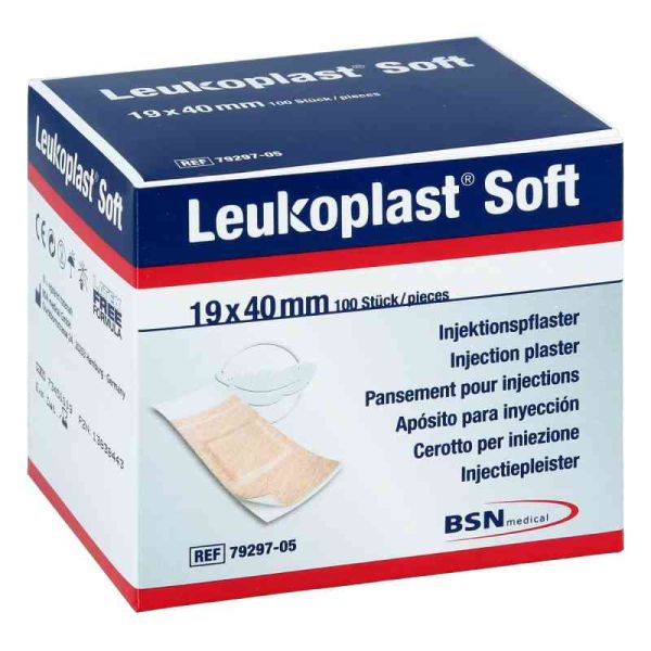 Leukoplast Soft Injektionspfl.strips 19x40 mm (100 stk)