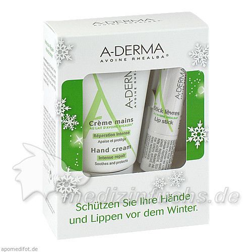 A-DERMA PROMO-PACKUNG HANDCREME-LIPPENPFLEGESTIFT, 1 P
