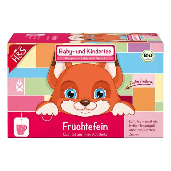 H&s Bio Baby- und Kindertee Früchtefein Filterbeutel (20 stk)