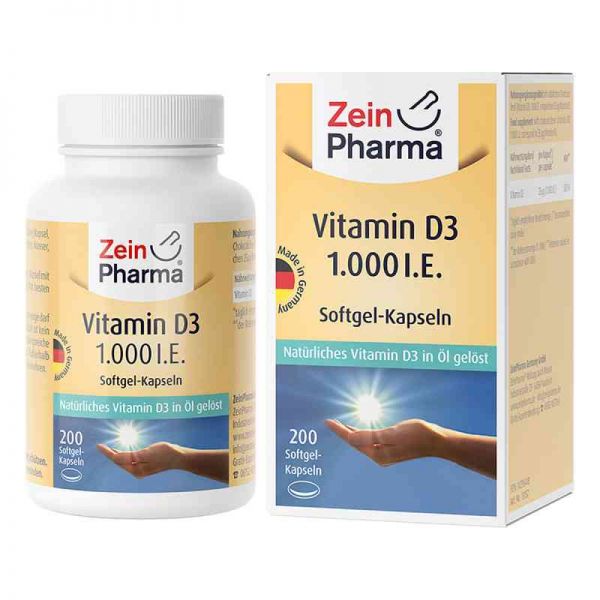 Vitamin D3 1.000 I.e. Softgelkapseln Zeinpharma (200 stk)