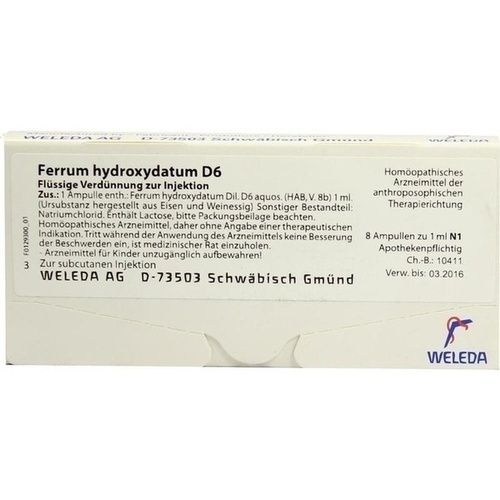 FERRUM HYDROXYDAT D 6, 8X1 ML