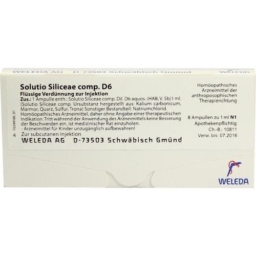 SOLUTIO SILICEA COMP D 6, 8X1 ML