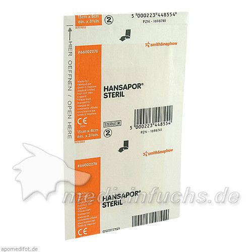 HANSAPOR steril Wundverband 8x15 cm, 1 ST