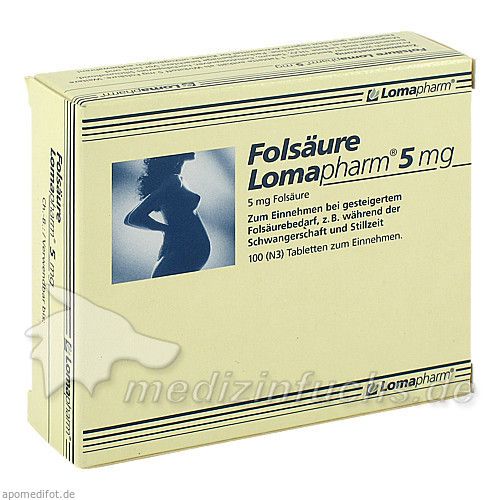 Folsäure Lomapharm 5mg, 100 ST