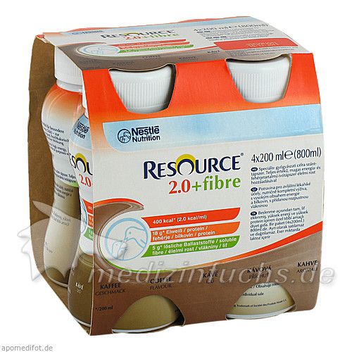 RESOURCE 2.0 fibre Kaffee, 4X200 ML