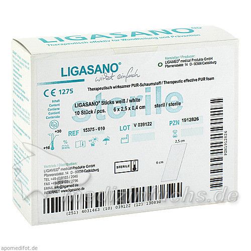 LIGASANO Sticks steril 6x2.5x0.4cm, 10 ST
