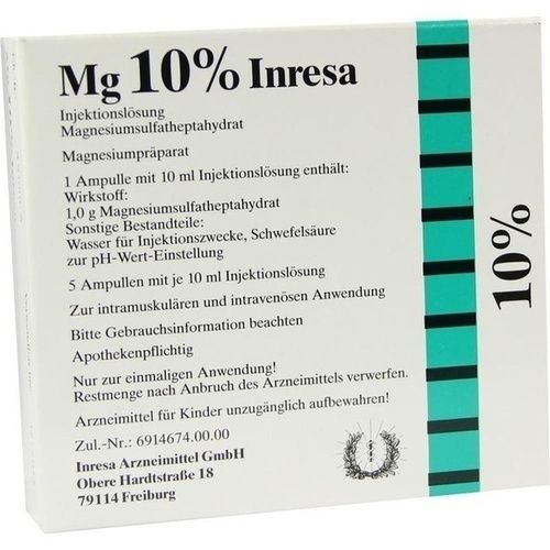 Mg 10% Inresa, 5X10 ML