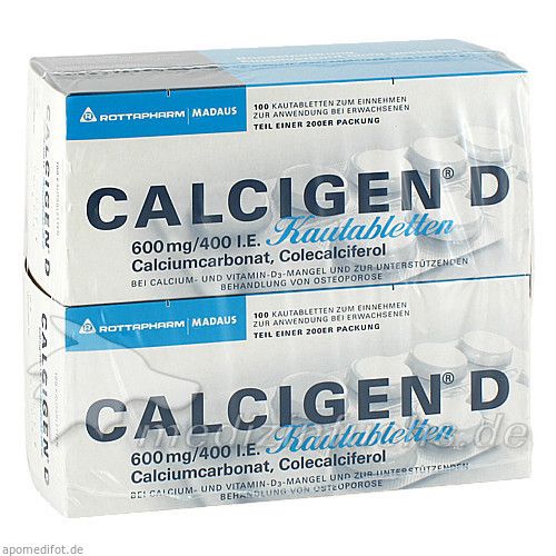 Calcigen D Kautabletten, 200 ST