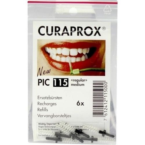 CURAPROX PIC 115 regular medium black, 6 ST
