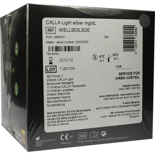 WELLION CALLA light Blutzuckermg.Set mg/dl silb., 1 ST