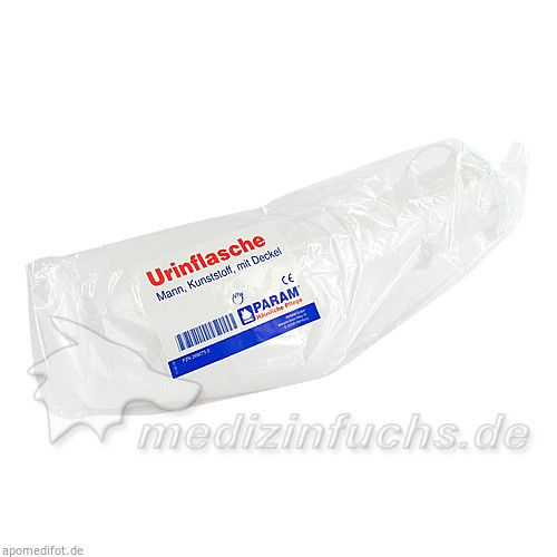 URINFLASCHE MANN KUNSTSTOFF MIT DECKEL, 1 ST